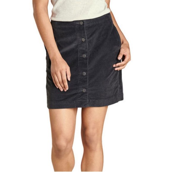 Toad & Co Corduroy Black Skirt Sz 2 - Picture 2 of 7